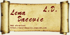 Lena Dačević vizit kartica